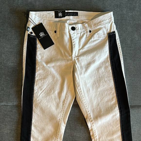 White Pant with Black Stripes down sides of legs - Picture 3 of 6